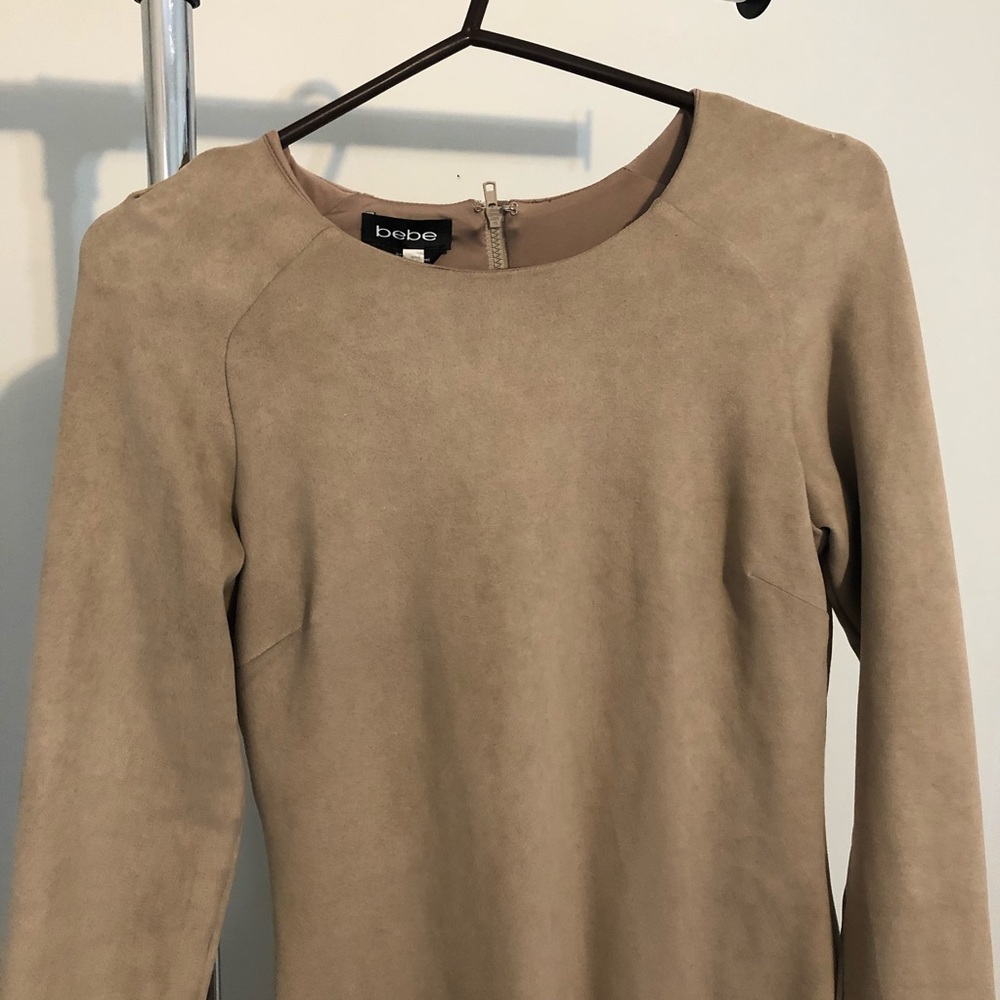 Bebe Suede Bodycon Dress